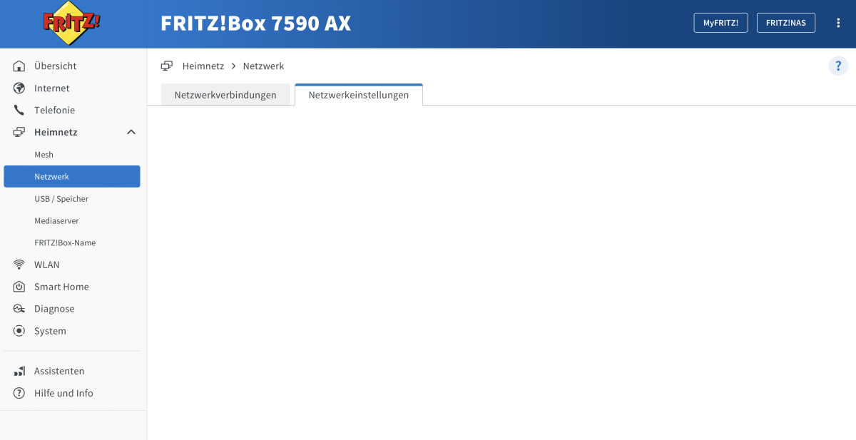 FritzBox Netzwerkeinstellungen leer.png